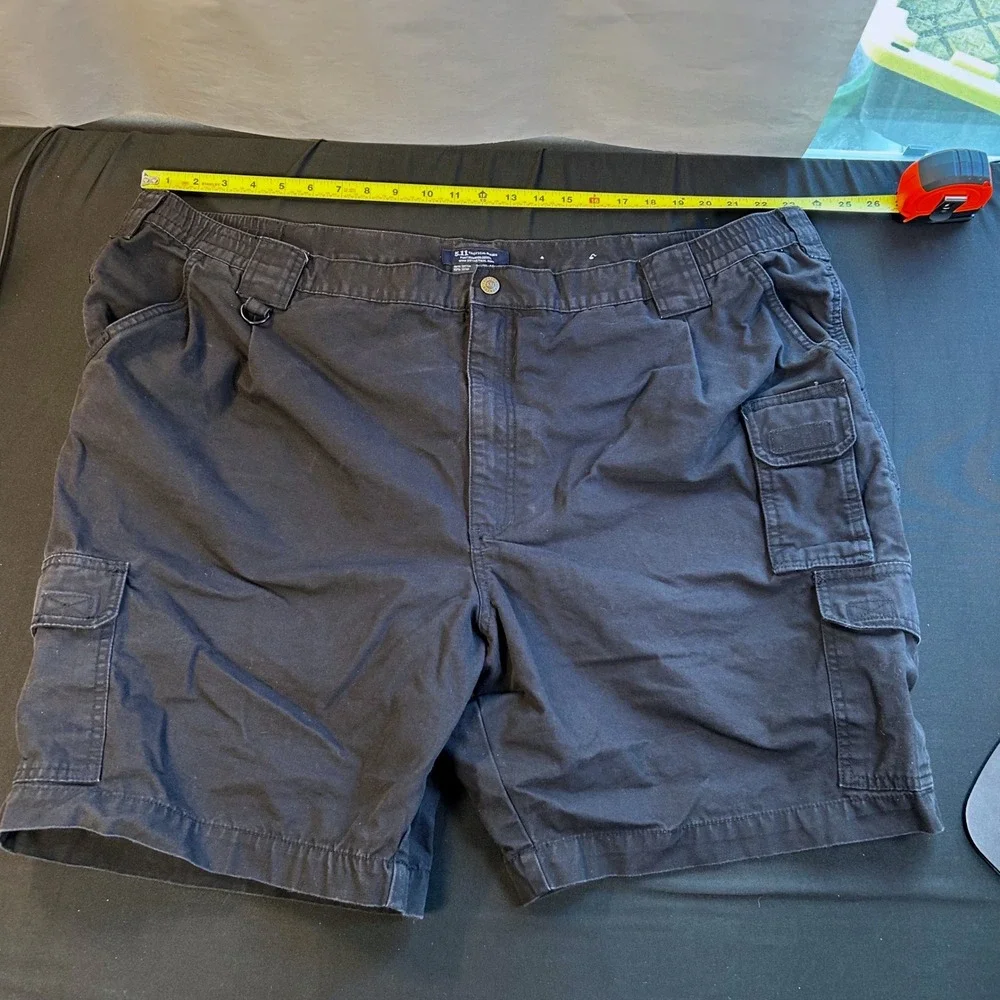 Men's 48 511 tactical heavy canvas black cargo shorts utility gorpcore key ring